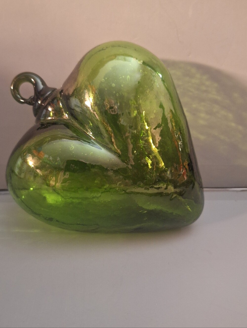 Handblown Mexican glass heart medium-sized - Picture 5 of 5